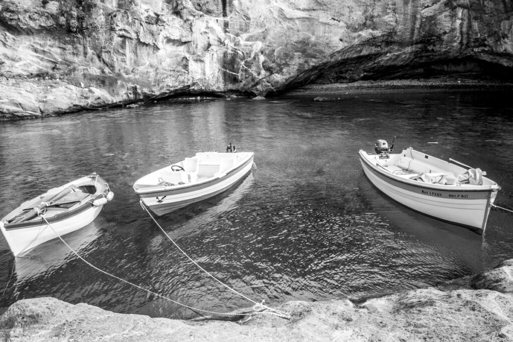 A little port with little boat