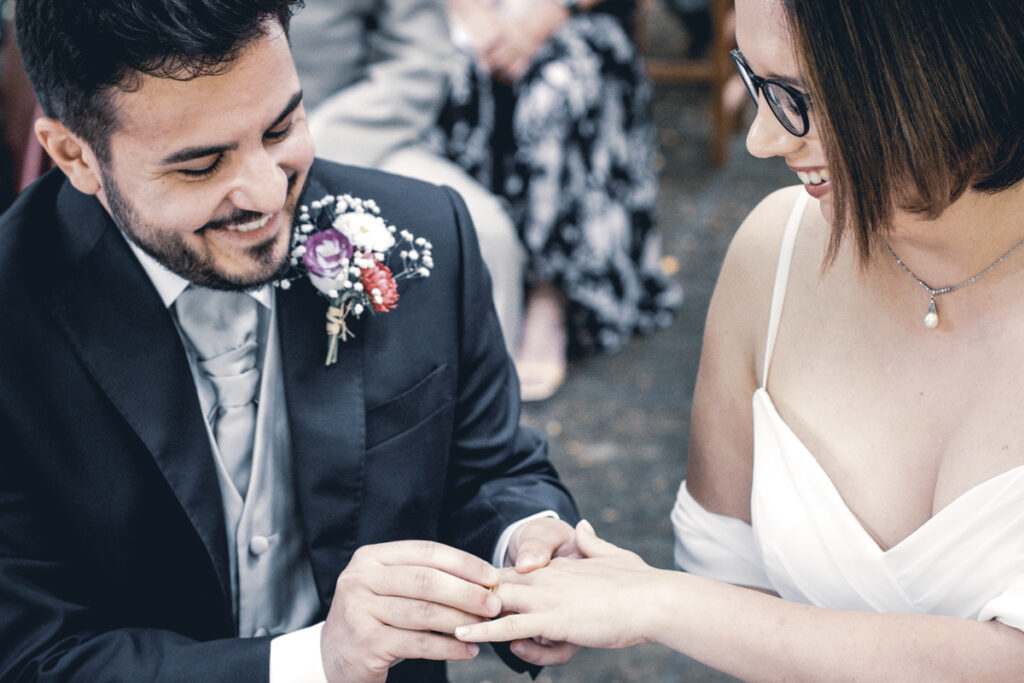 the exchange of wedding rings 