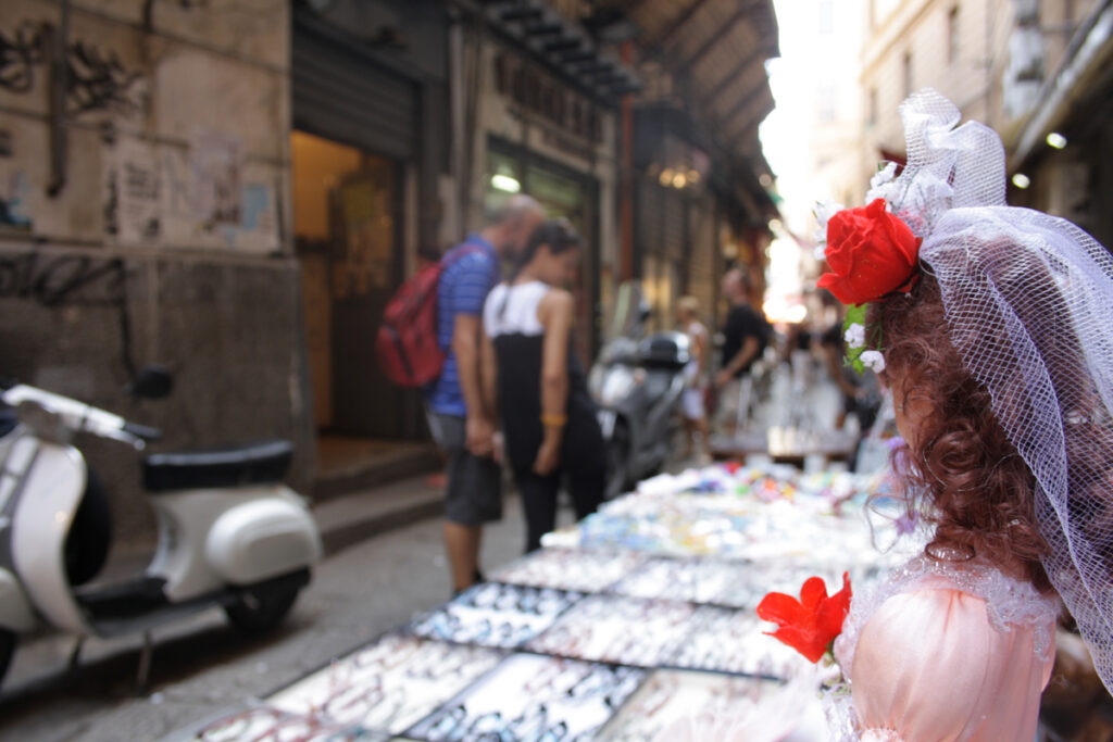 Palermo Vucciria, bancarelle, mercato Vucciria, Vucciria Market, the stalls of the street market